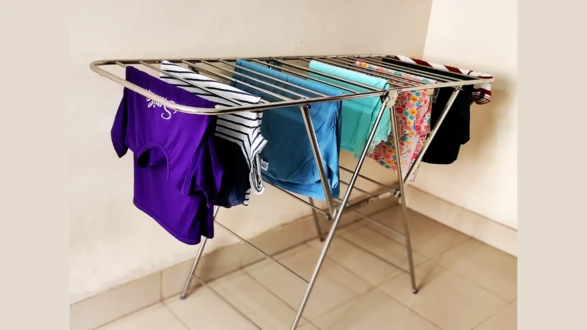 Stainless Steel Large Clothes Drying Rack | Foldable & Durable